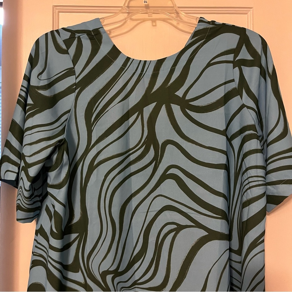 NWT ASOS Another Reason Blue & Green Swirl Dress Size 10